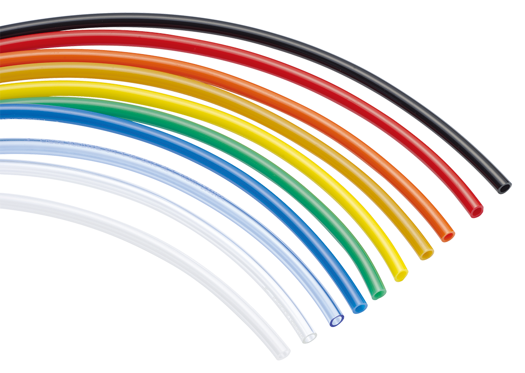 PISCO UB Polyurethane Tubing shown in all 10 available colors