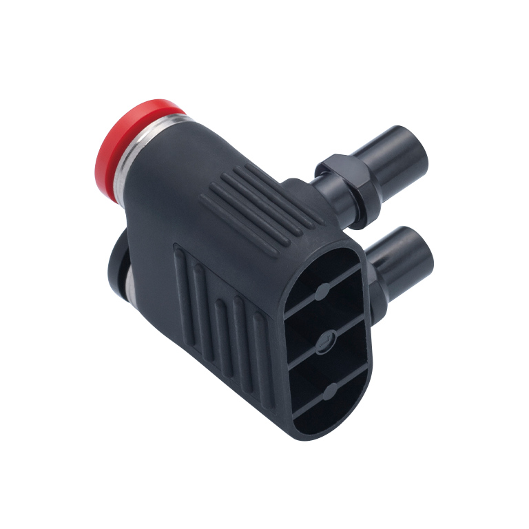 Twin Coupling Plug, Left Outlet QWP-L