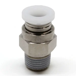 PISCO PC Series push-in male connector for 1/4 inch tube